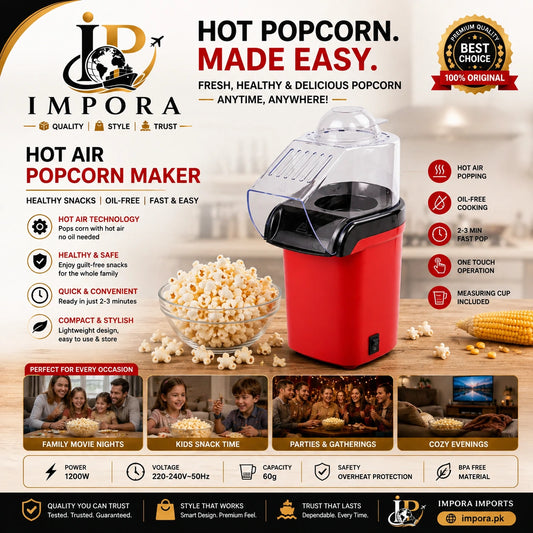 Hot Air Popcorn Maker – Quick & Easy Homemade Popcorn!